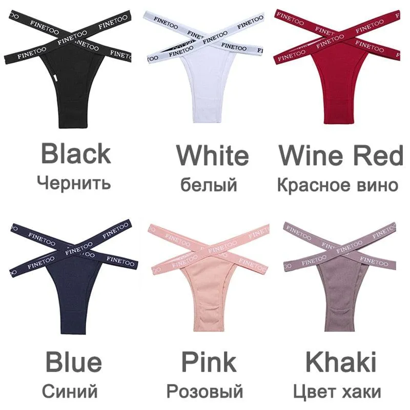 2 Pack Summer Brazilian Panties for Women Low Rise Cotton Panties Front Cross Underwear Breathable Lingerie Briefs