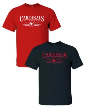 2024 - Tee - St Michael Crewneck - Red Frost , Red or Dark Gray (shirt in picture appears darker)