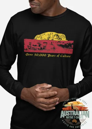 50,000 Years of Culture Aboriginal Longsleeve T-Shirt (Black)