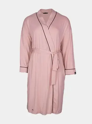 Bamboo Kimono Robe in Pink