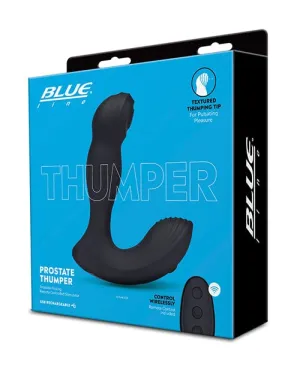 Blue Line Vibrating Prostate Thumper with remote - Black