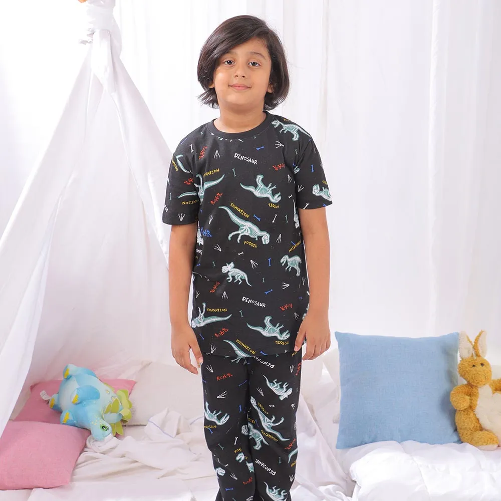 Boys Nightwear Dino Roar - BLACK