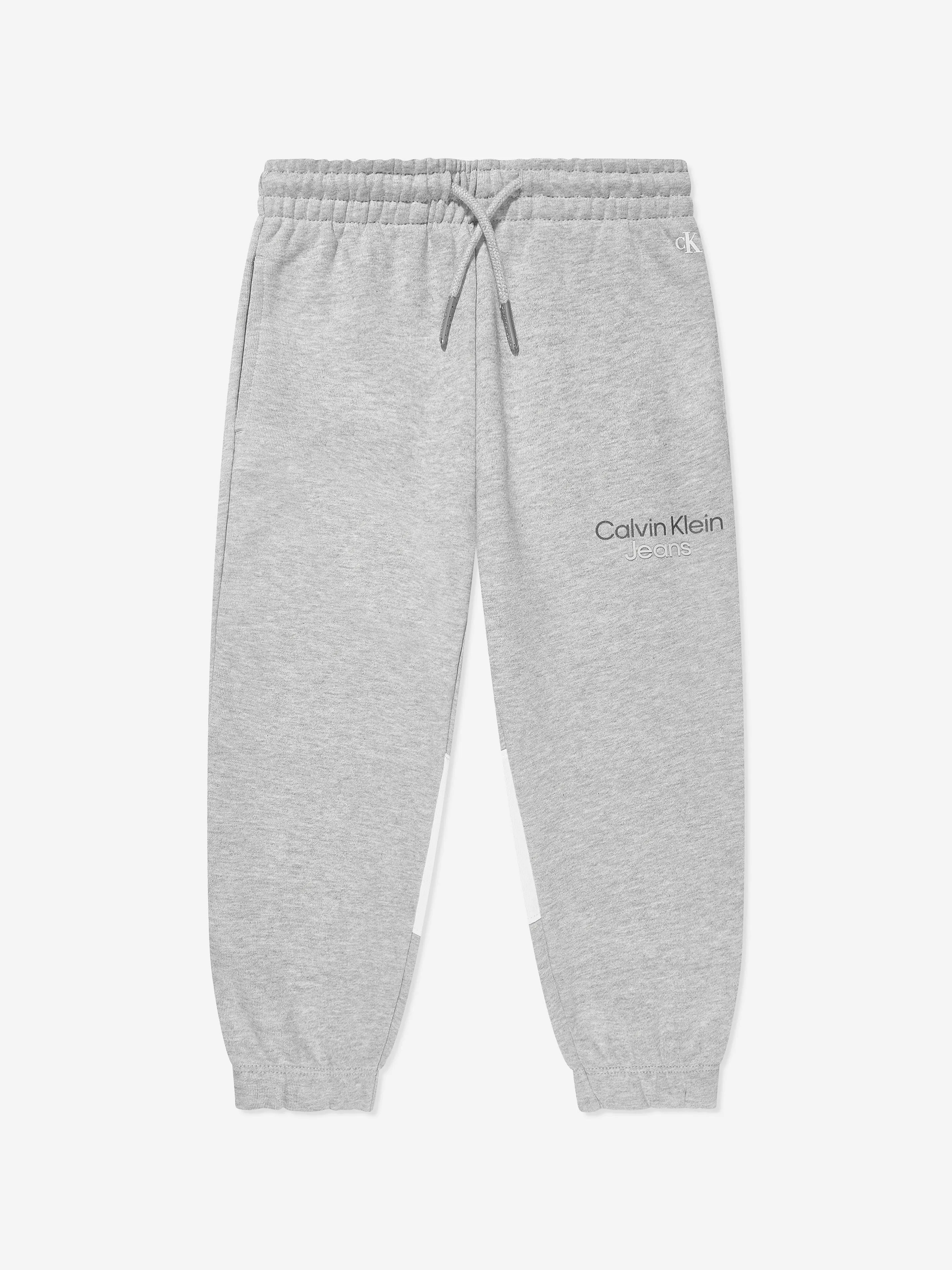 Calvin Klein Boys Colourblock Tracksuit in Grey