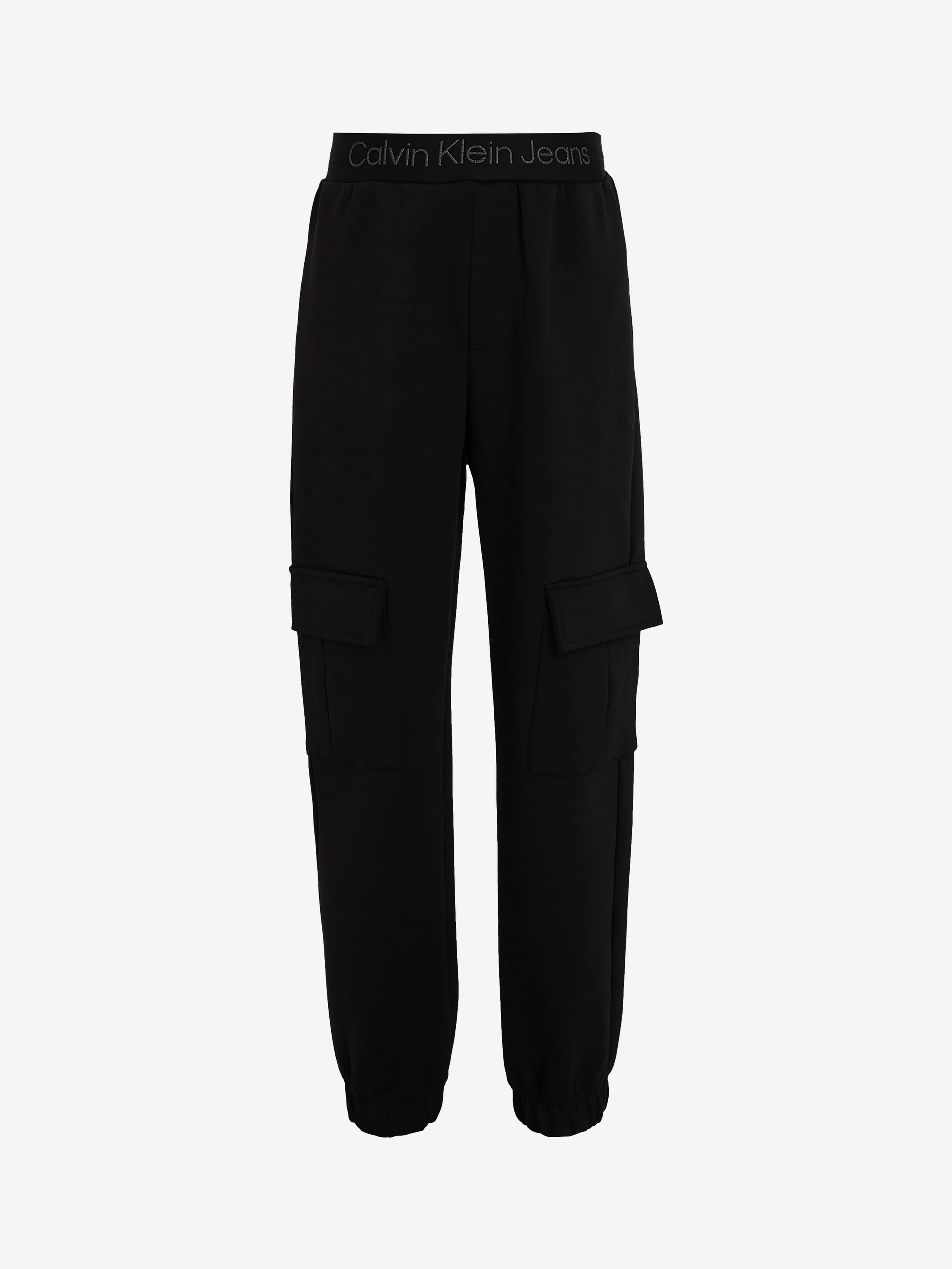 Calvin Klein Boys Tape Relaxed Cargo Pants in Black