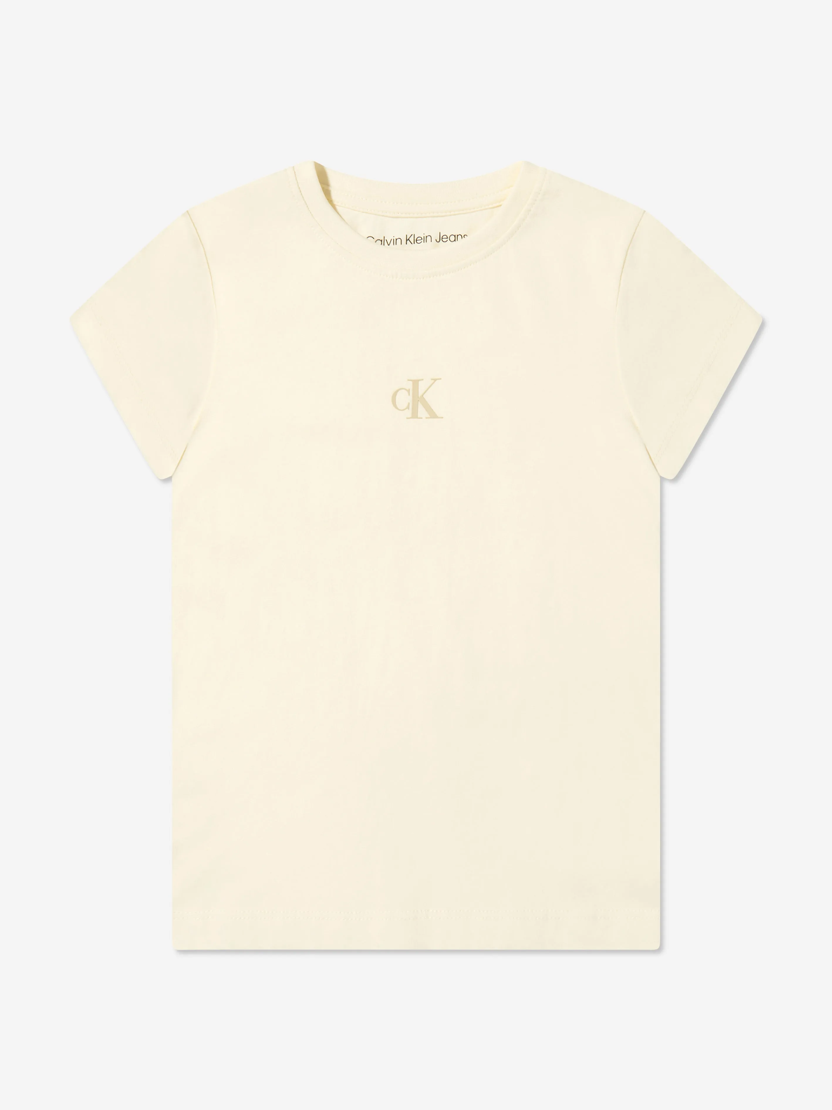 Calvin Klein Girls 2 Pack Slim Monogram T-Shirt Set in Multicolour