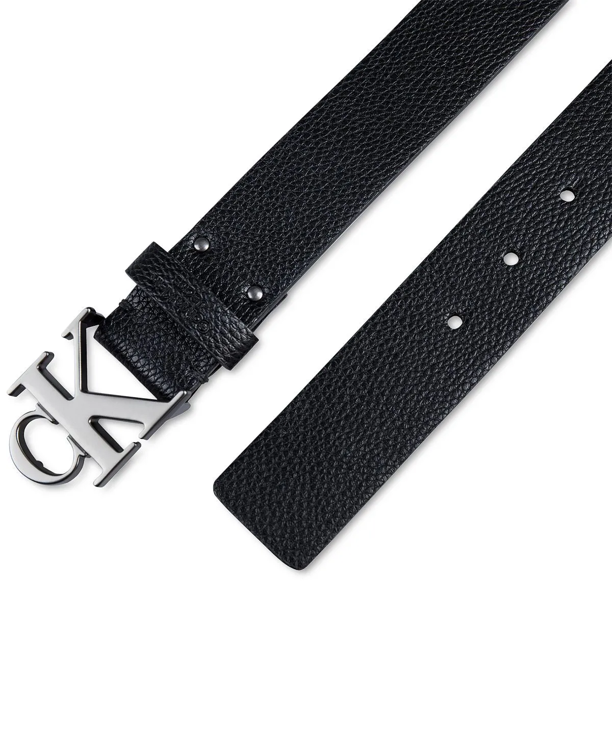 Calvin Klein Men's Fashion Denim Belt with Logo Buckle