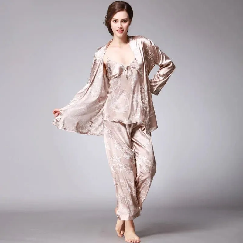 Cami Nightwear with Robe and Pant