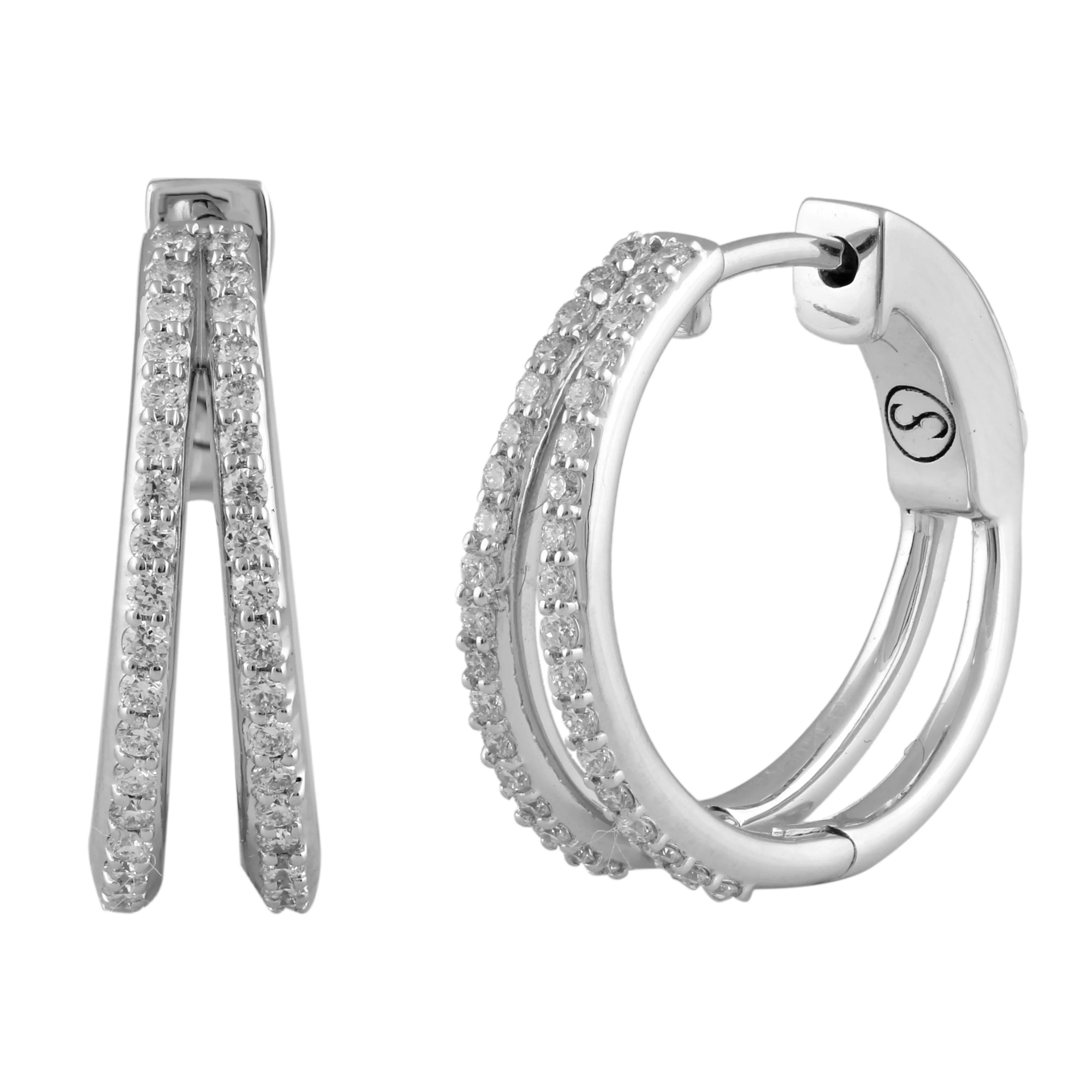 Circled Allure Diamond Earrings