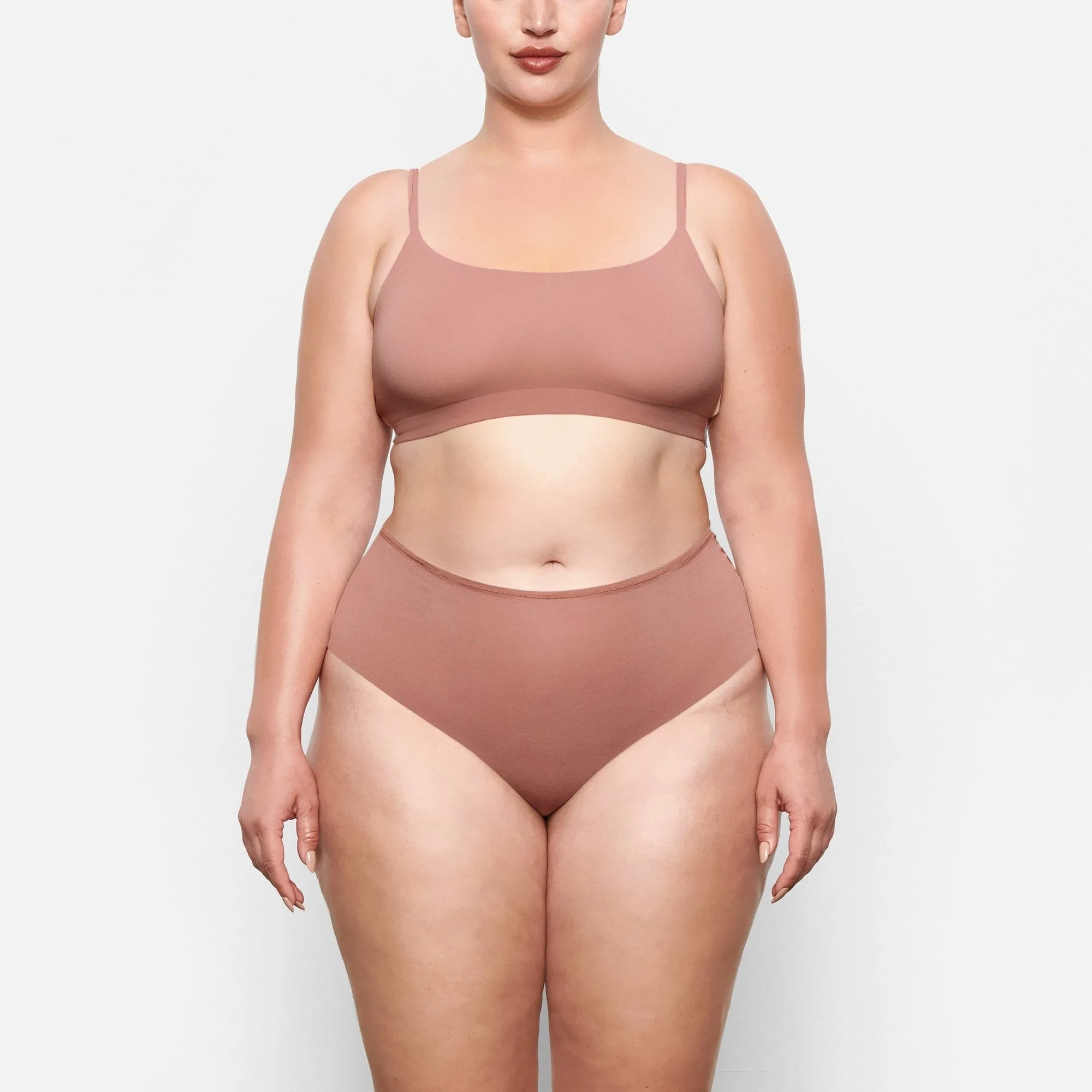 COTTON JERSEY FULL BRIEF | ROSE CLAY