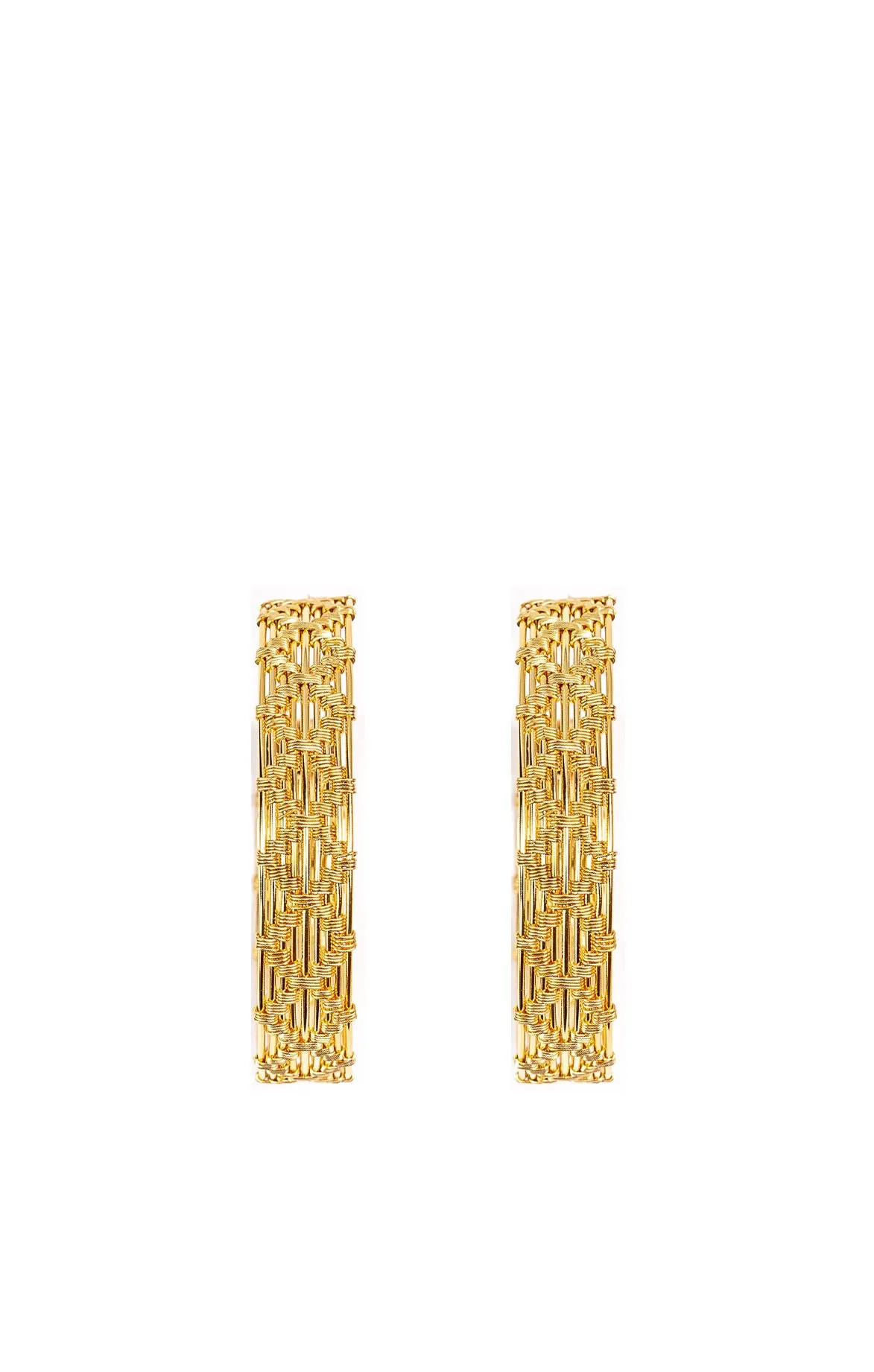 Gold Woven Chloe Hoops