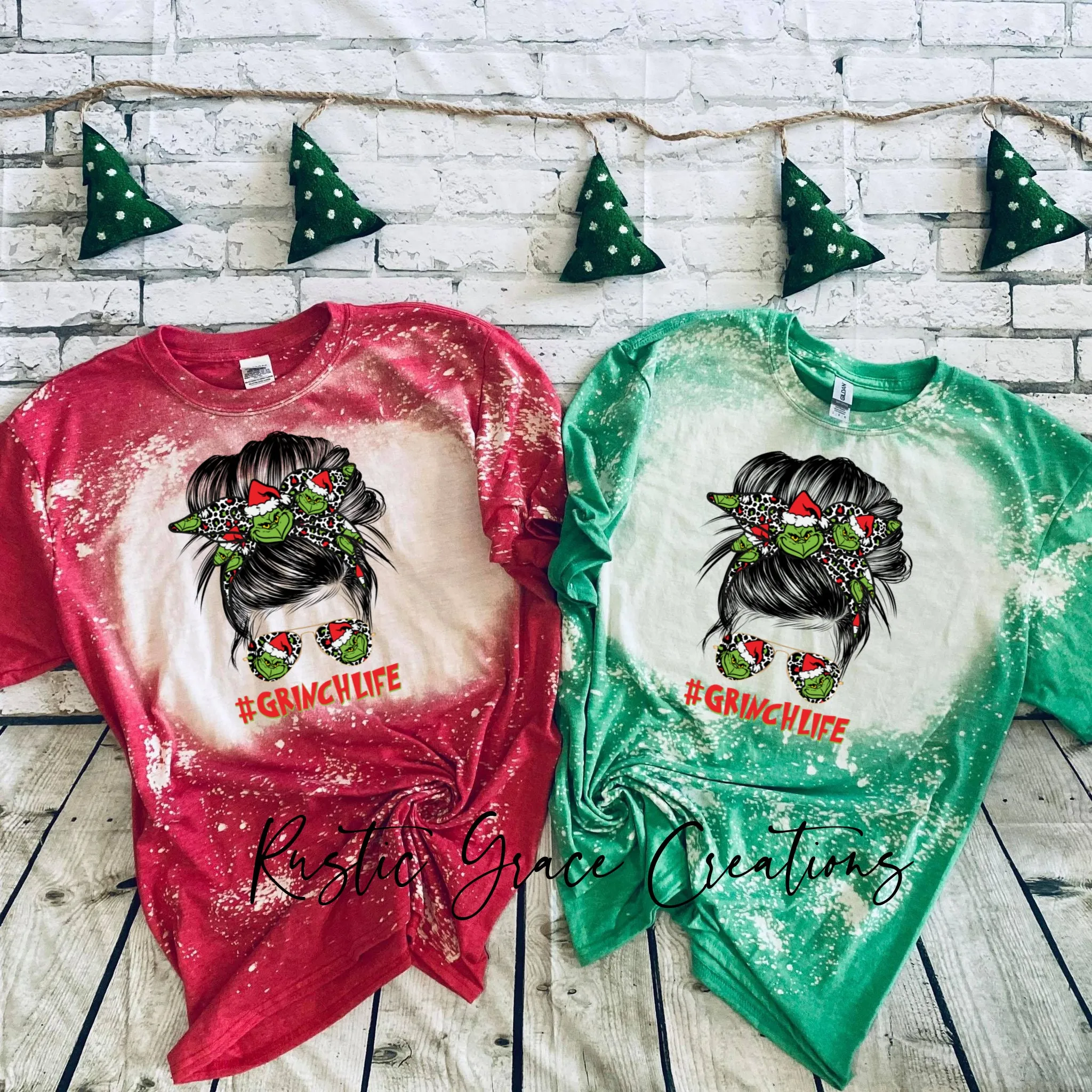 Grinch Life| Non Bleach Vintage or Bleached Tee