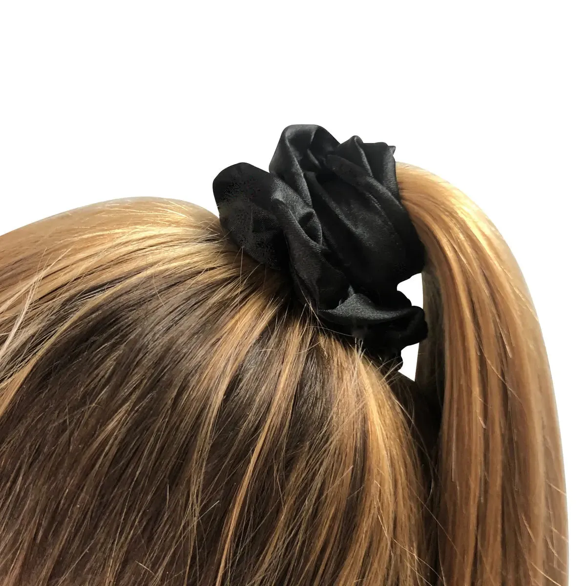 Hair Scrunchies Multipack Set - Grey, Black & Pink