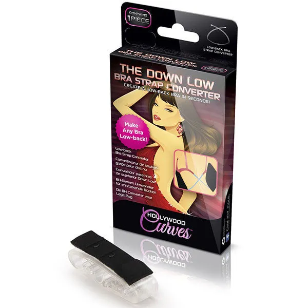 HOLLYWOOD CURVES - THE DOWN LOW BRA STRAP CONVERTER - BLACK