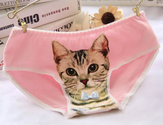 Hot Selling Cotton Panties Women's Underwear Briefs 3D Printing Panty Cat Panties Sexy Girls Lingerie Intimates Women calcinha