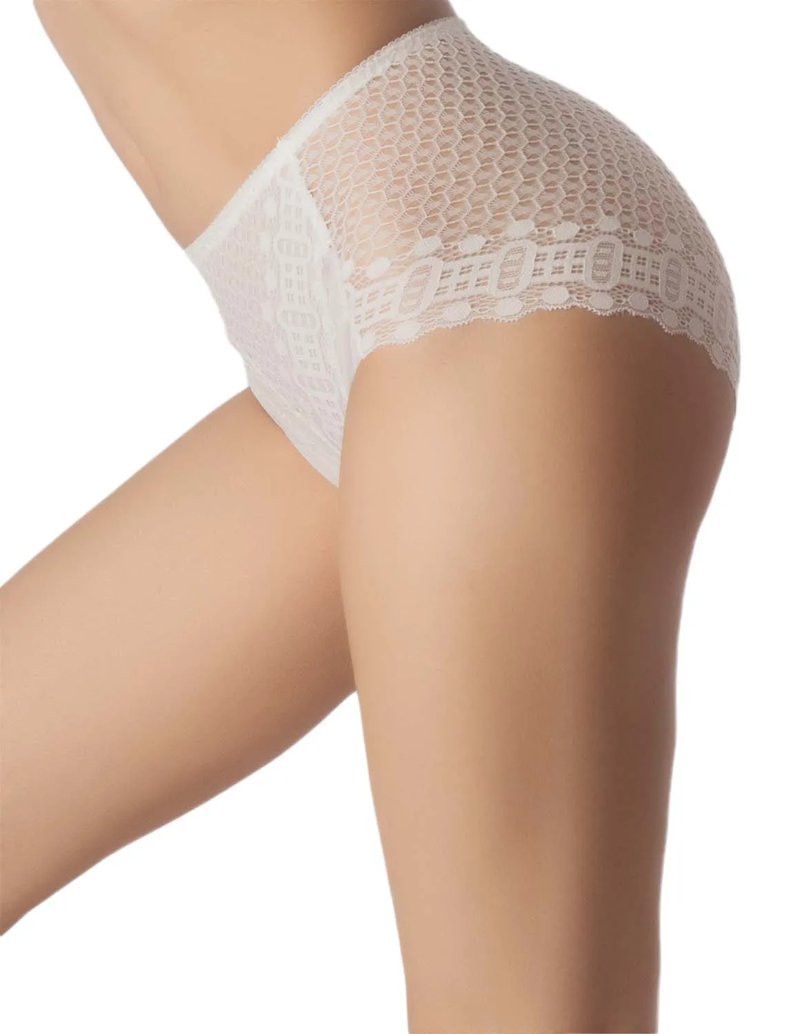 iB-iP Women's See-through Ladies Briefs Hipster Panties Eyelet Lace Knickers