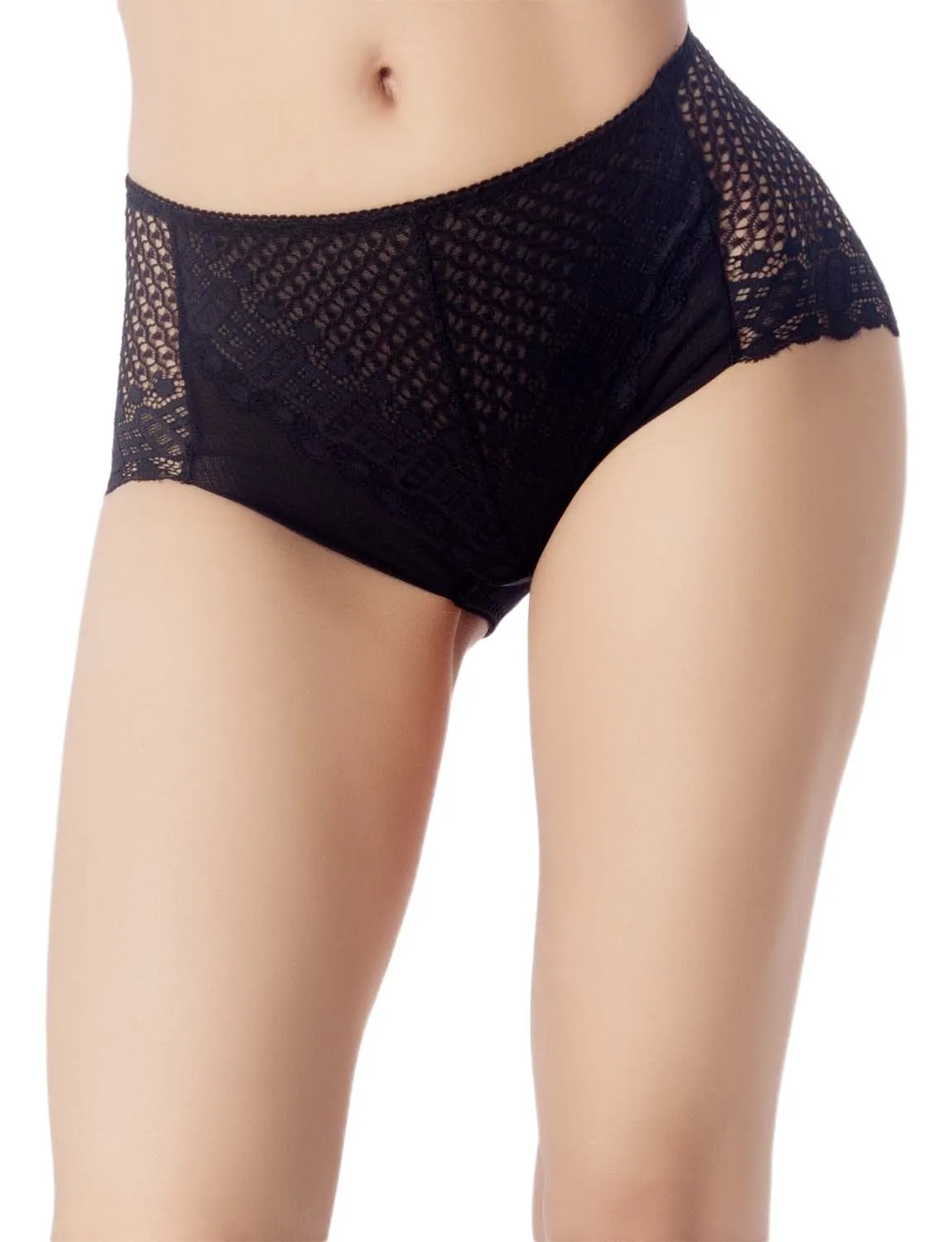 iB-iP Women's See-through Ladies Briefs Hipster Panties Eyelet Lace Knickers