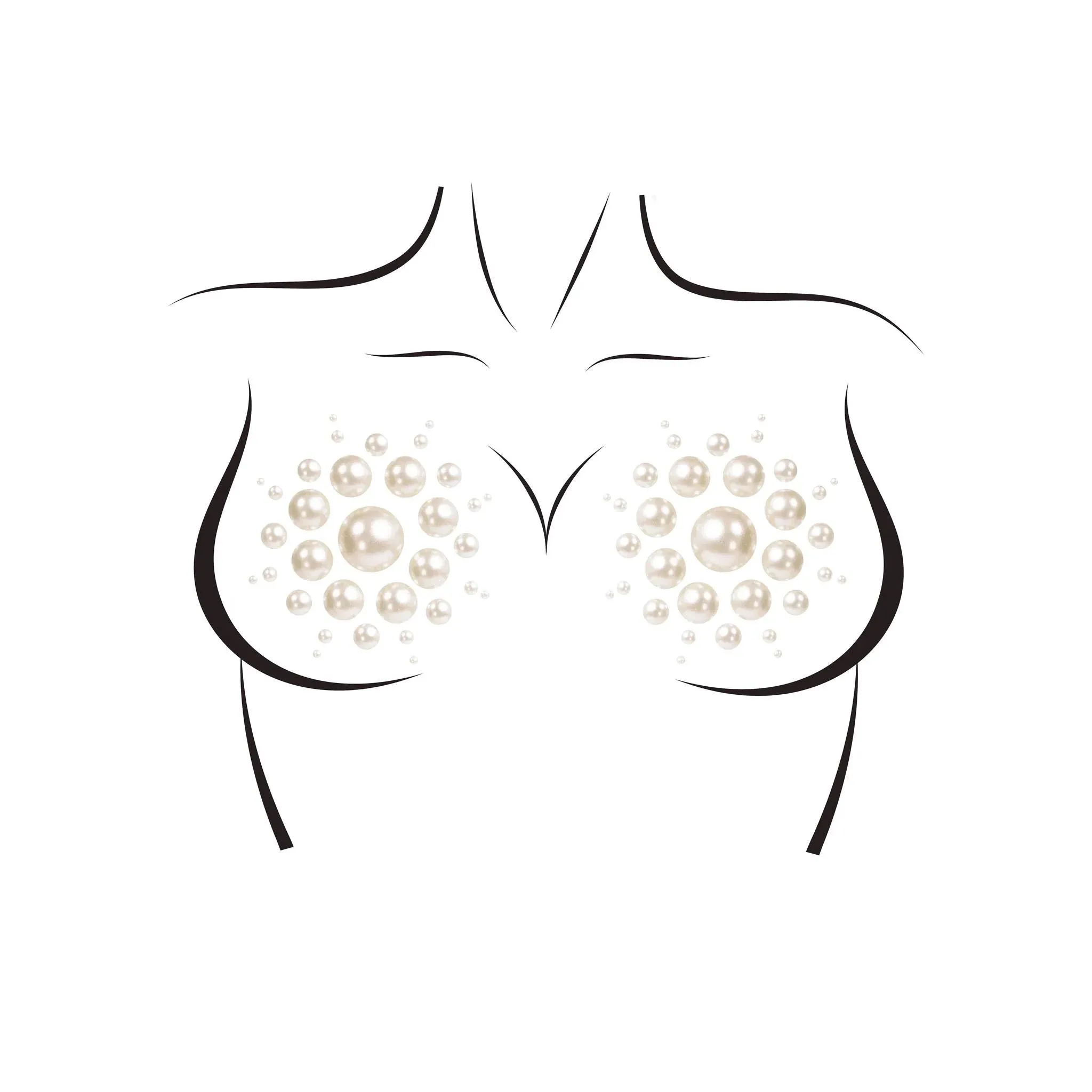 Isla Pearl Nipple Covers - White