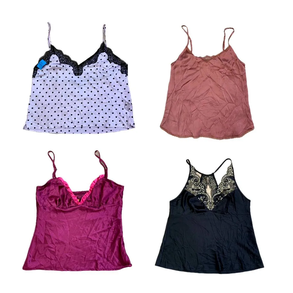 Italian Bale y2k silk cami tops , (RX-036)