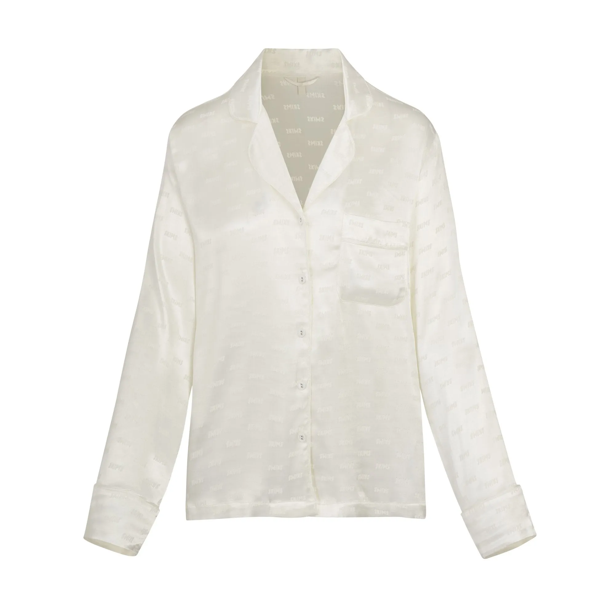 JACQUARD BUTTON UP SLEEP TOP | MARBLE