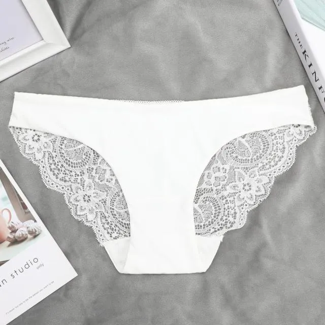 Lace Panties Seamless Breathable Ladies Low-Rise Lingerie Underwear Comfortable Underpants