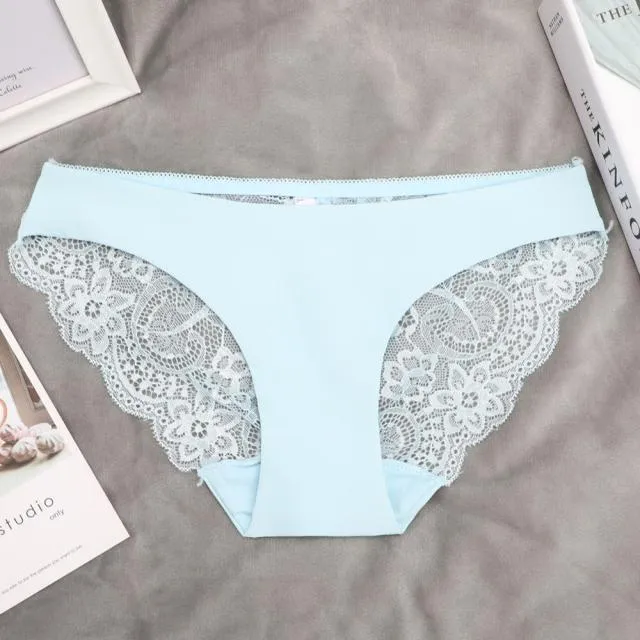 Lace Panties Seamless Breathable Ladies Low-Rise Lingerie Underwear Comfortable Underpants