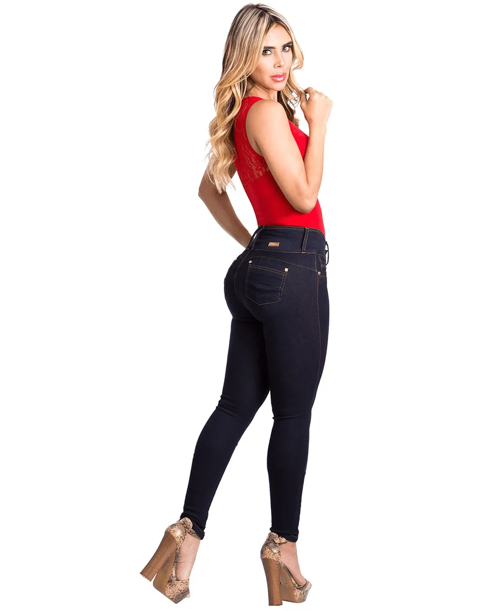 Laty Rose Colombian Wide Waistband Butt Lifter Jeans