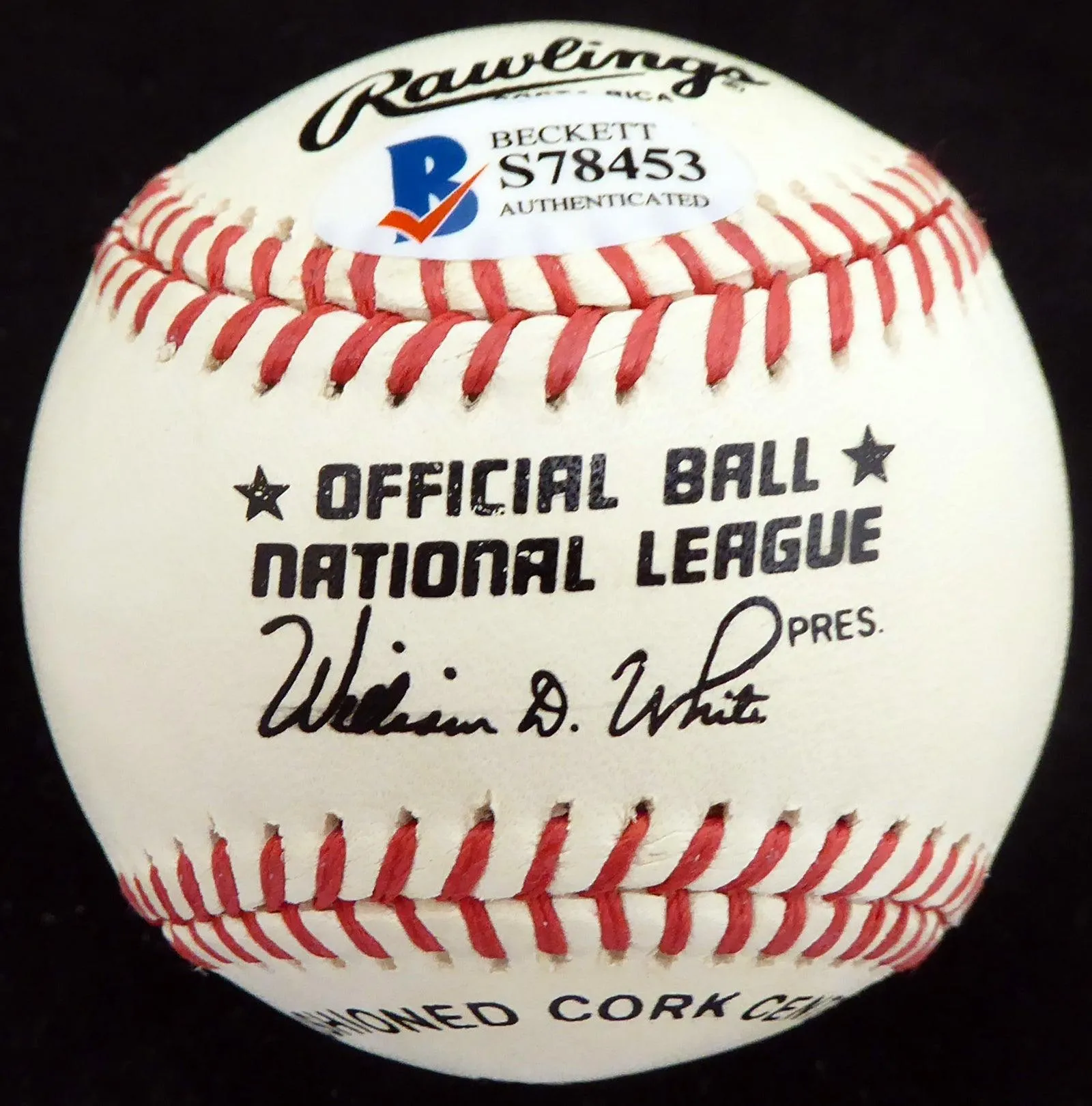 Lee Lacy Autographed Official NL Baseball Los Angeles Dodgers, Pittsburgh Pirates Beckett BAS #S78453