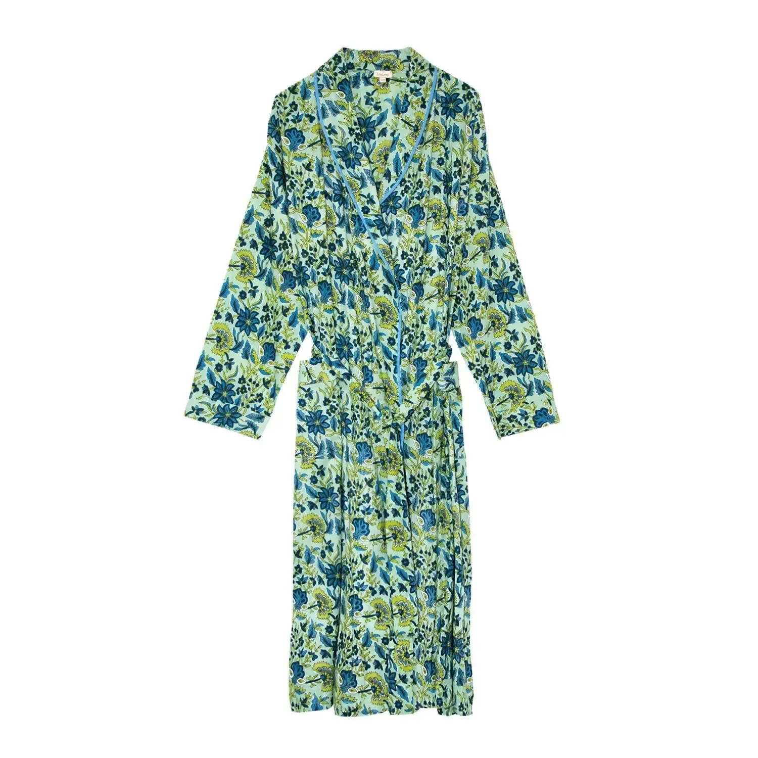 Lime Patchouli Women's Floral Cotton Robe