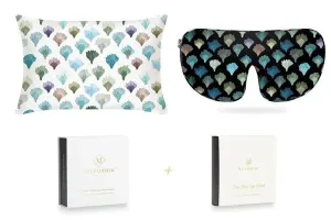 Mayfairsilk Aqua Fans Pure Silk Sleep Gift Set