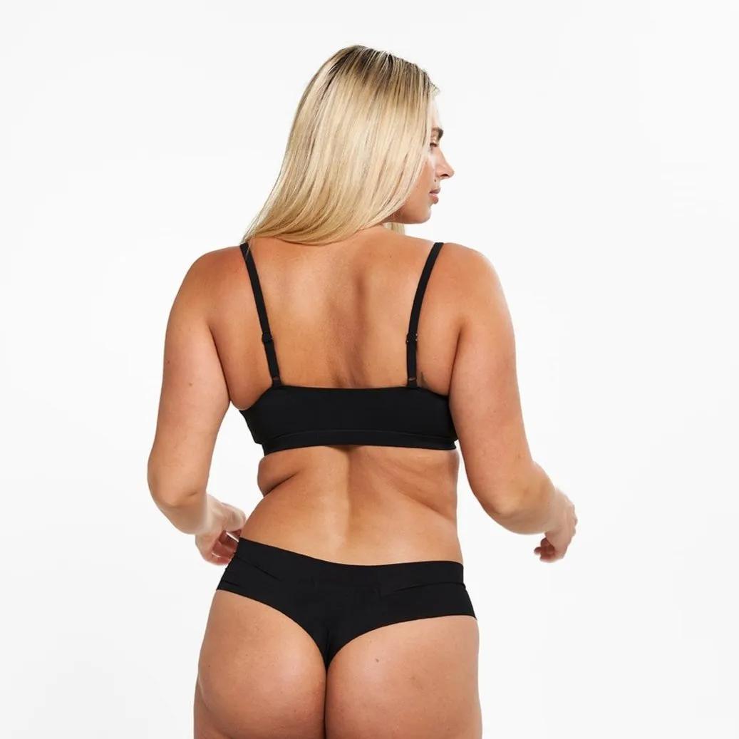 Mid-Rise Thong - Seamless Eco 2.0 - Black