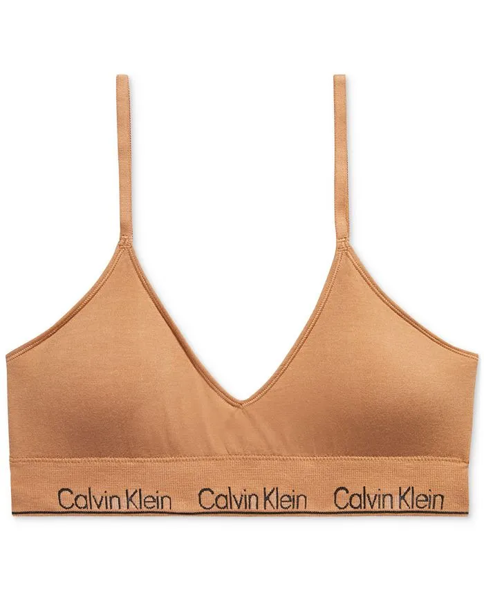 Modern Lightly Lined Seamless Triangle Bra QF7093 Calvin Klein brown