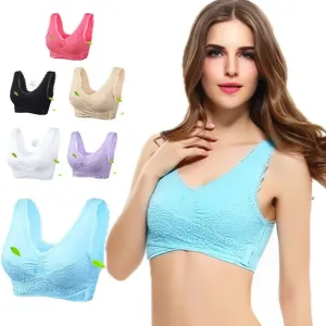 OCW Front Closure Bra Breathable Seamless Wireless Lace