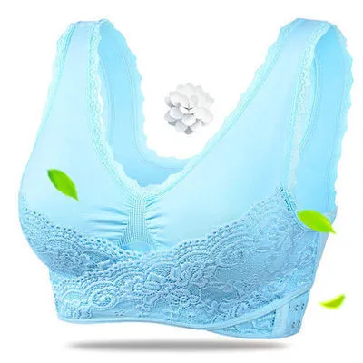 OCW Front Closure Bra Breathable Seamless Wireless Lace