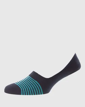 PANTHERELLA 3003FI STRIPE NAVY INVISIBLE SOCKS