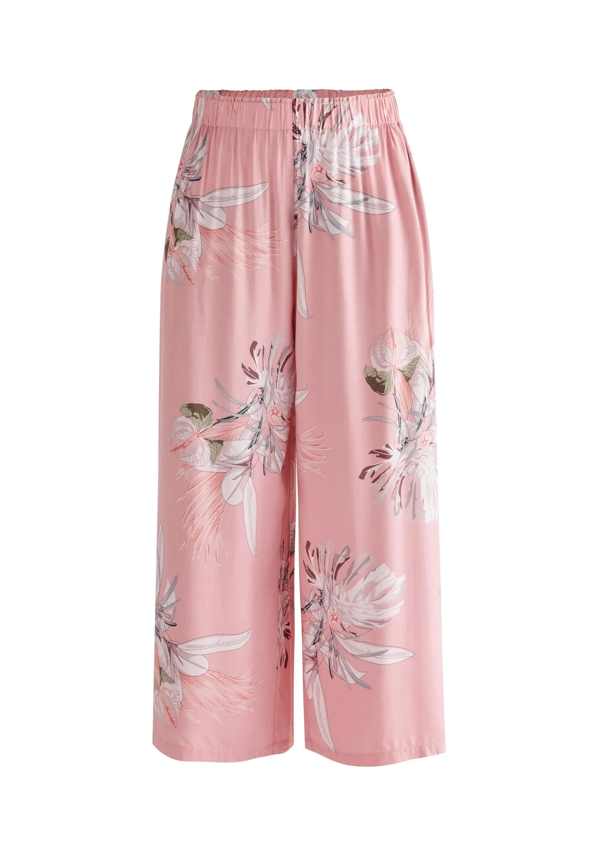 Pink, White and Green Floral Pyjama Trousers