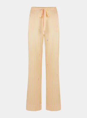 Poppy Lemonade Stripe Silk Trouser