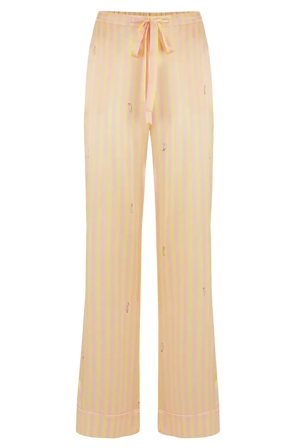 Poppy Lemonade Stripe Silk Trouser