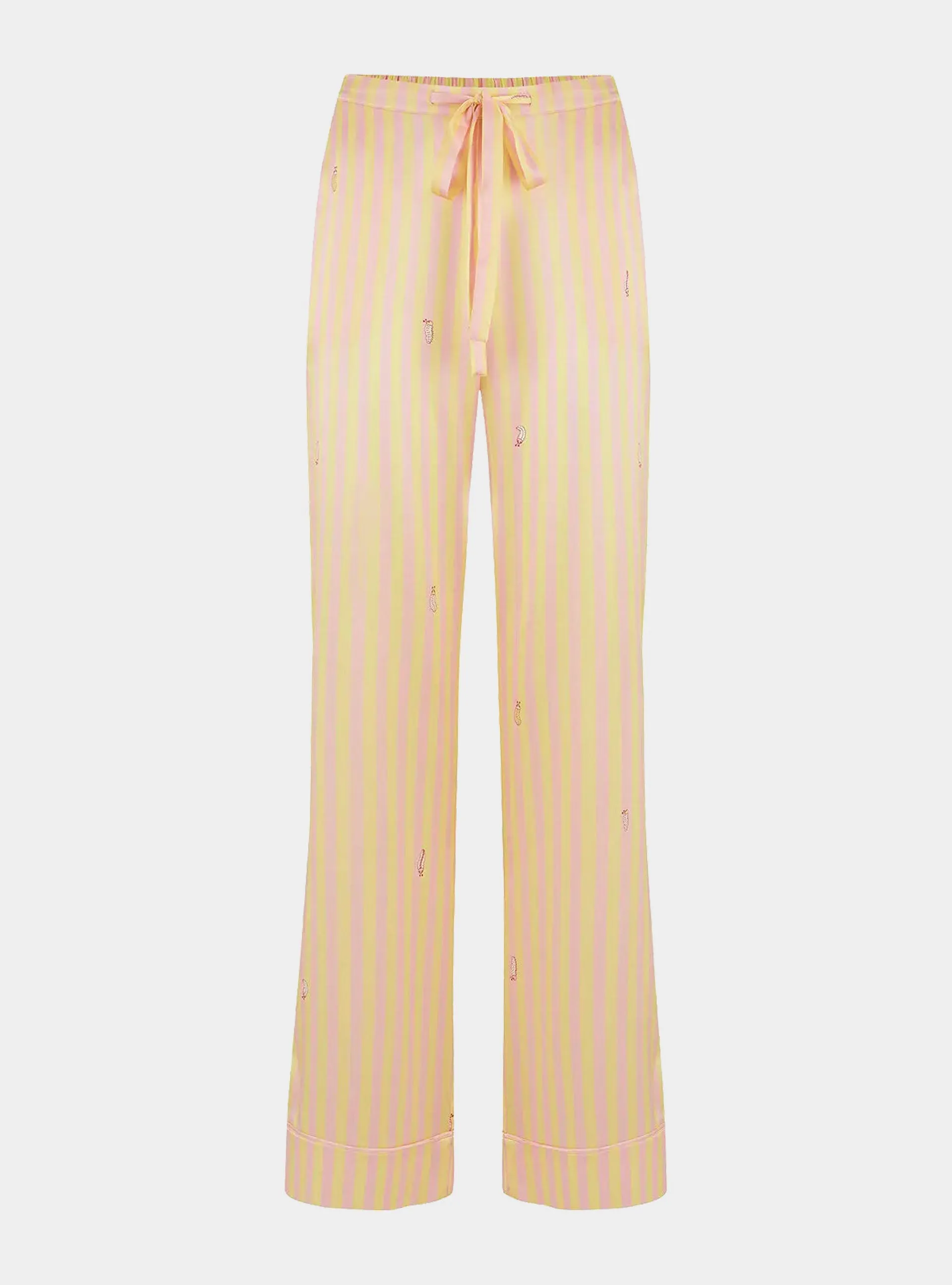 Poppy Lemonade Stripe Silk Trouser