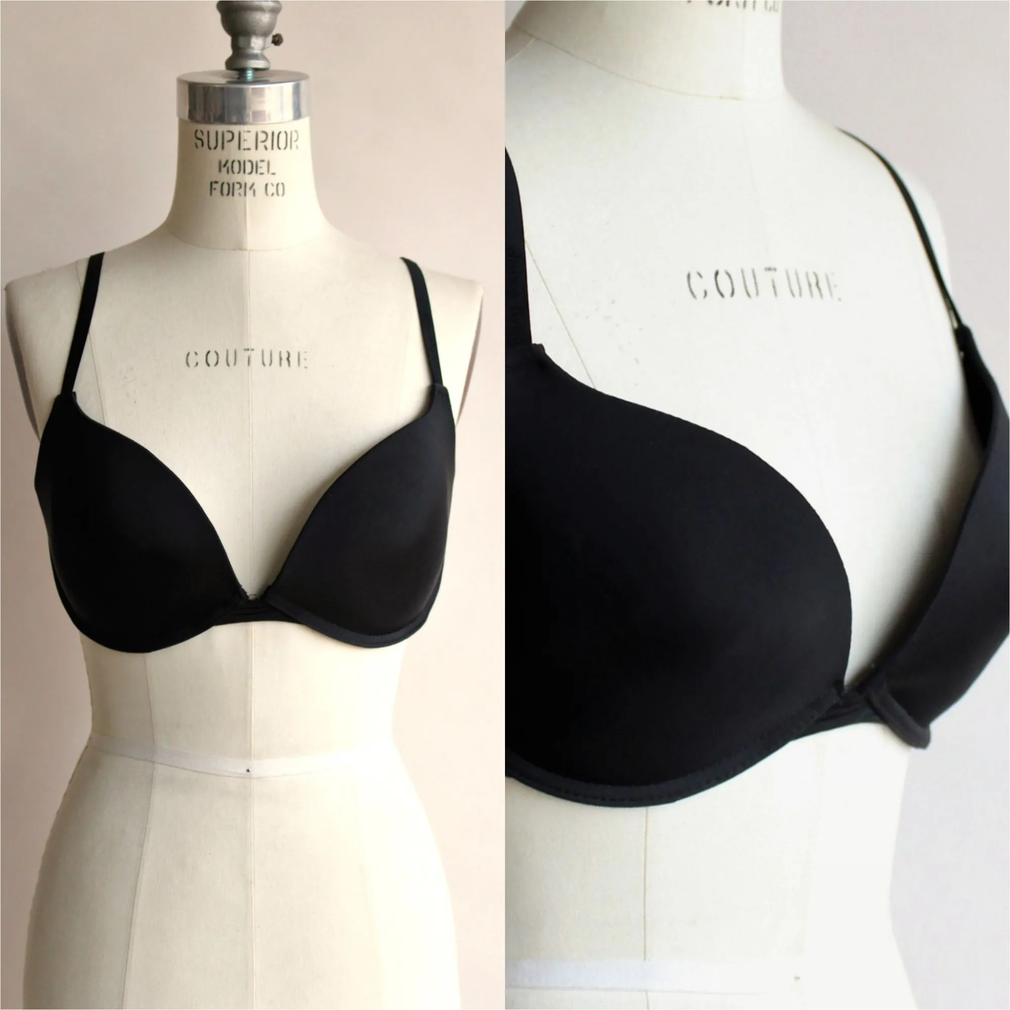 Push Up Bra, Black, Daisy Fuentes, Size 34D