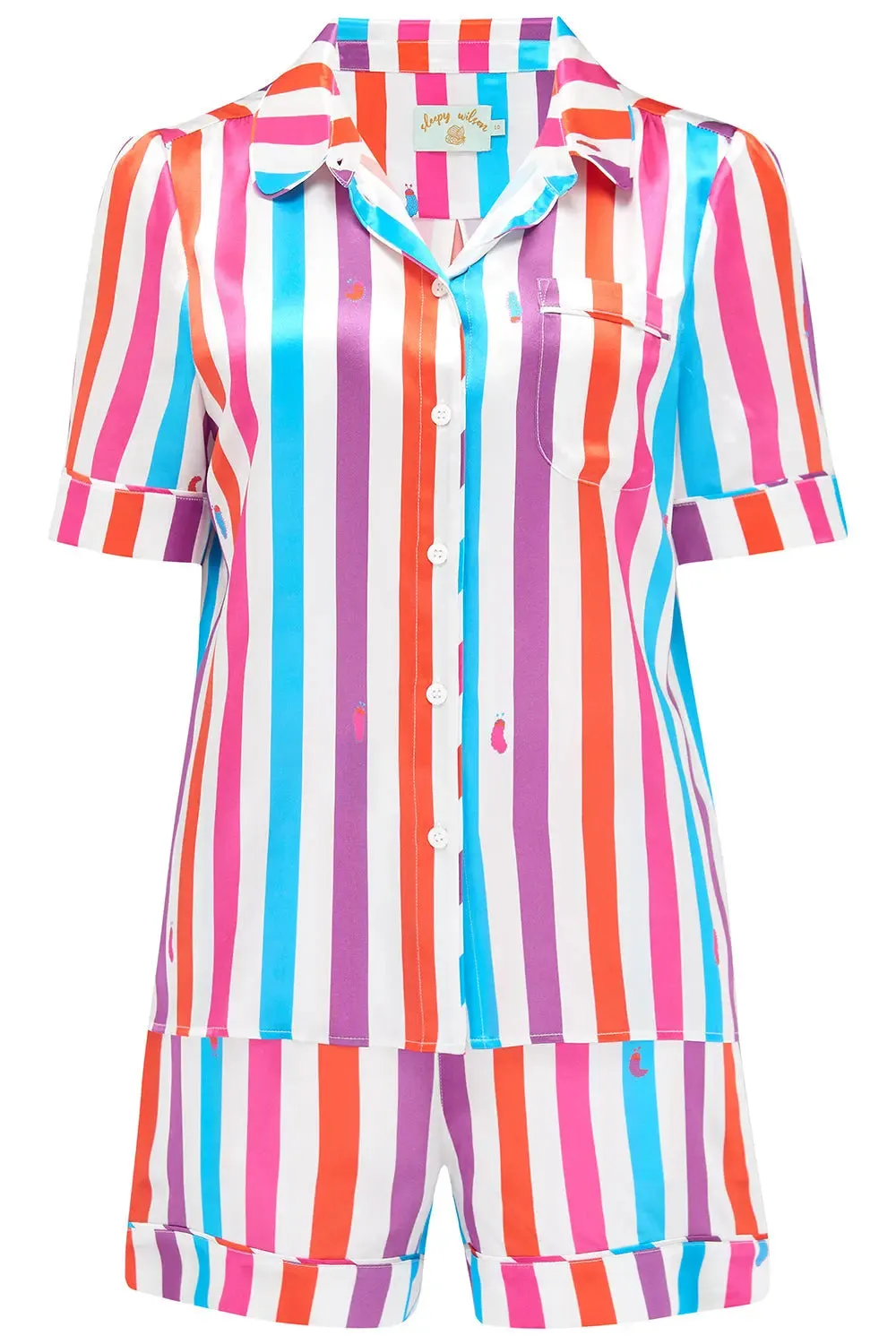 Rosie Hawaiian Stripe Silk Short