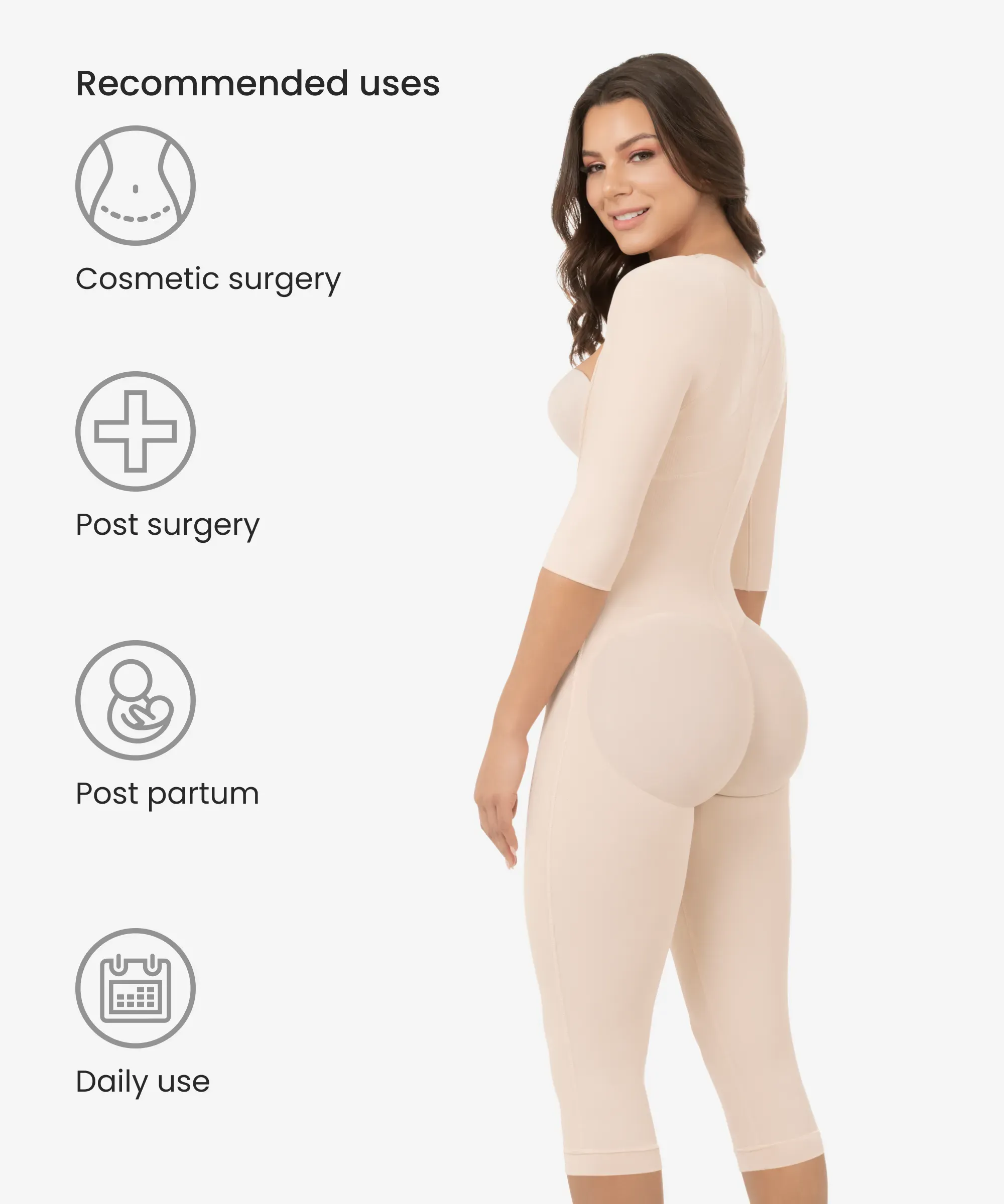 Top-to-Bottom arms and legs full body shaper - Style 295