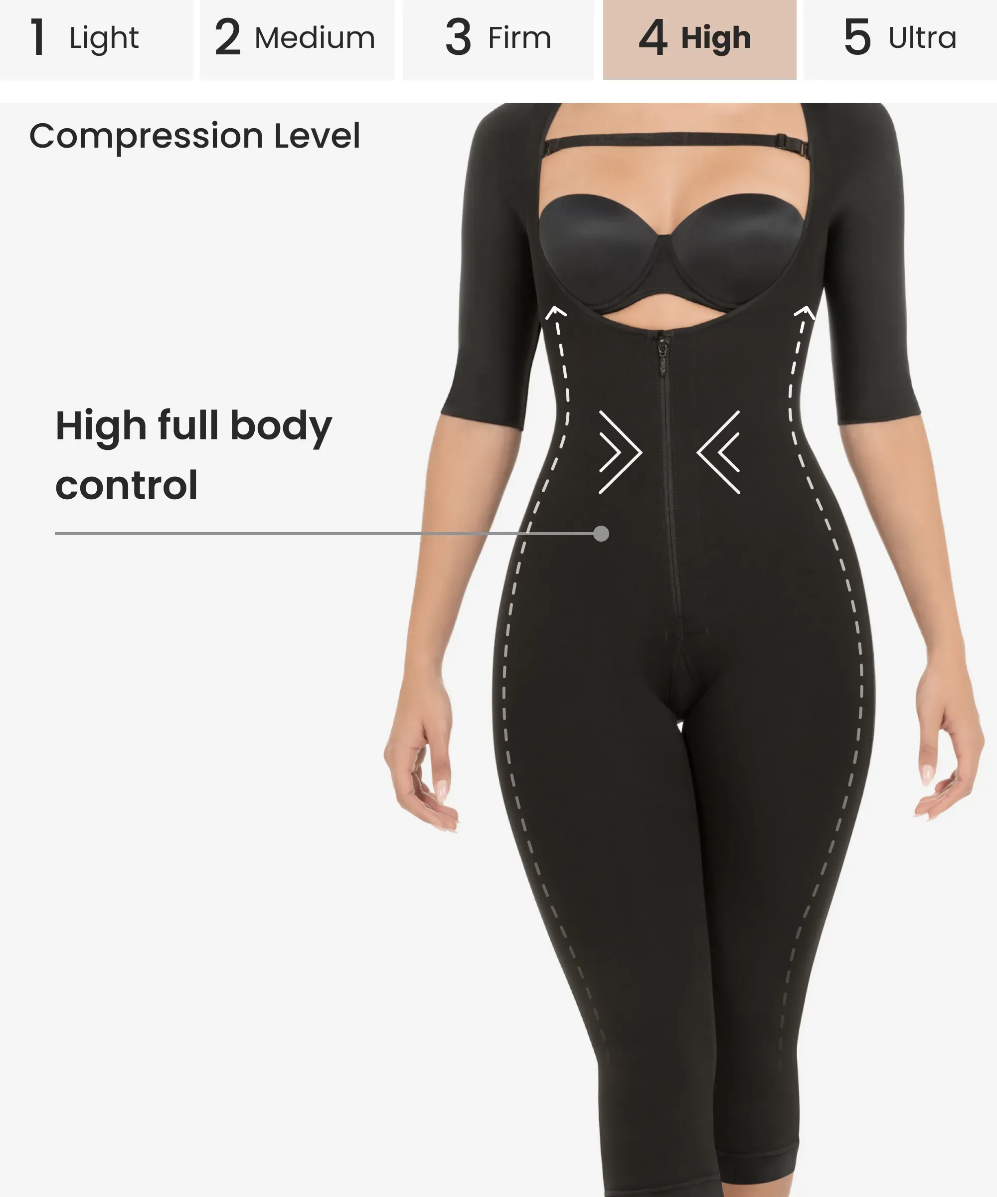 Top-to-Bottom arms and legs full body shaper - Style 295