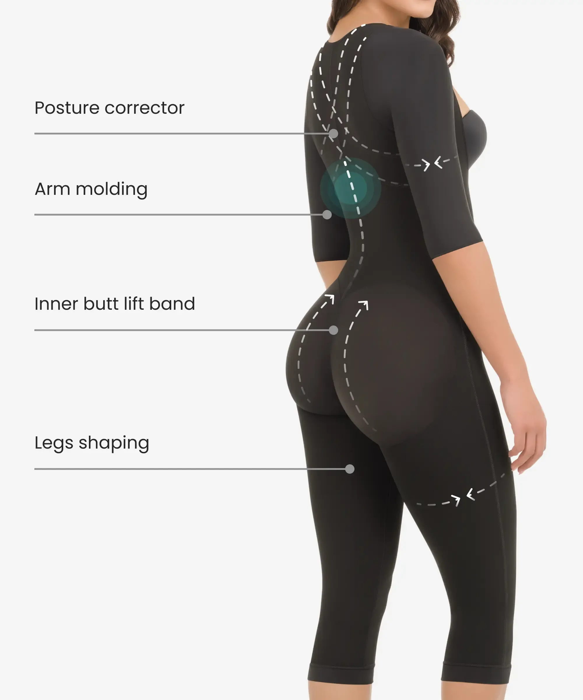 Top-to-Bottom arms and legs full body shaper - Style 295