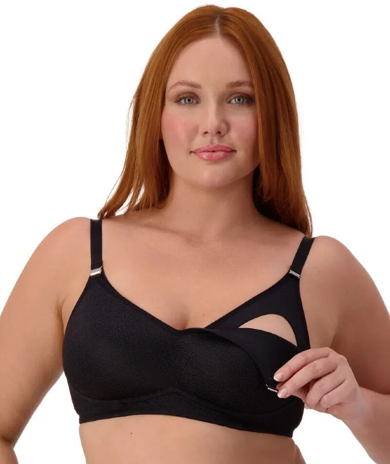 Triumph Amour Maternity Lace Padded Wire-free Bra  - Black