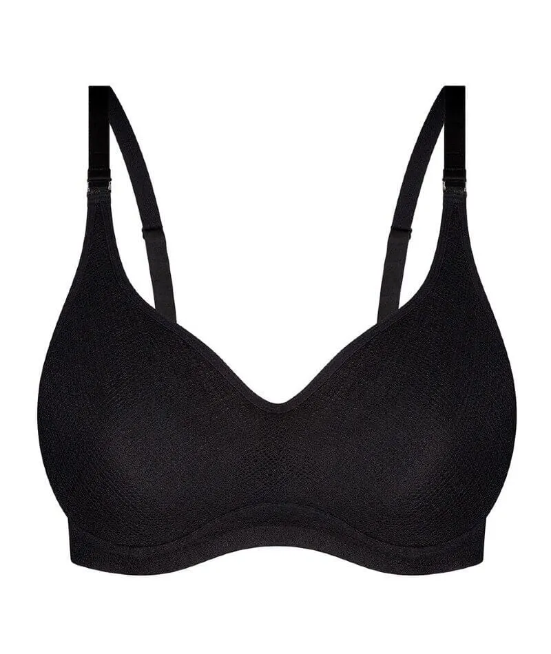 Triumph Amour Maternity Lace Padded Wire-free Bra  - Black