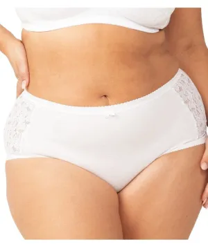 Triumph Cotton & Lace Full Brief - White