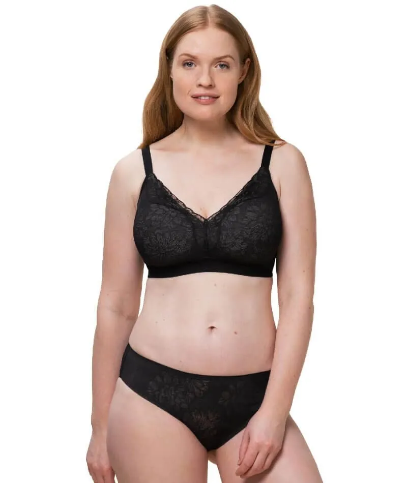 Triumph Fit Smart Plunge Padded Wire-free Bra - Black