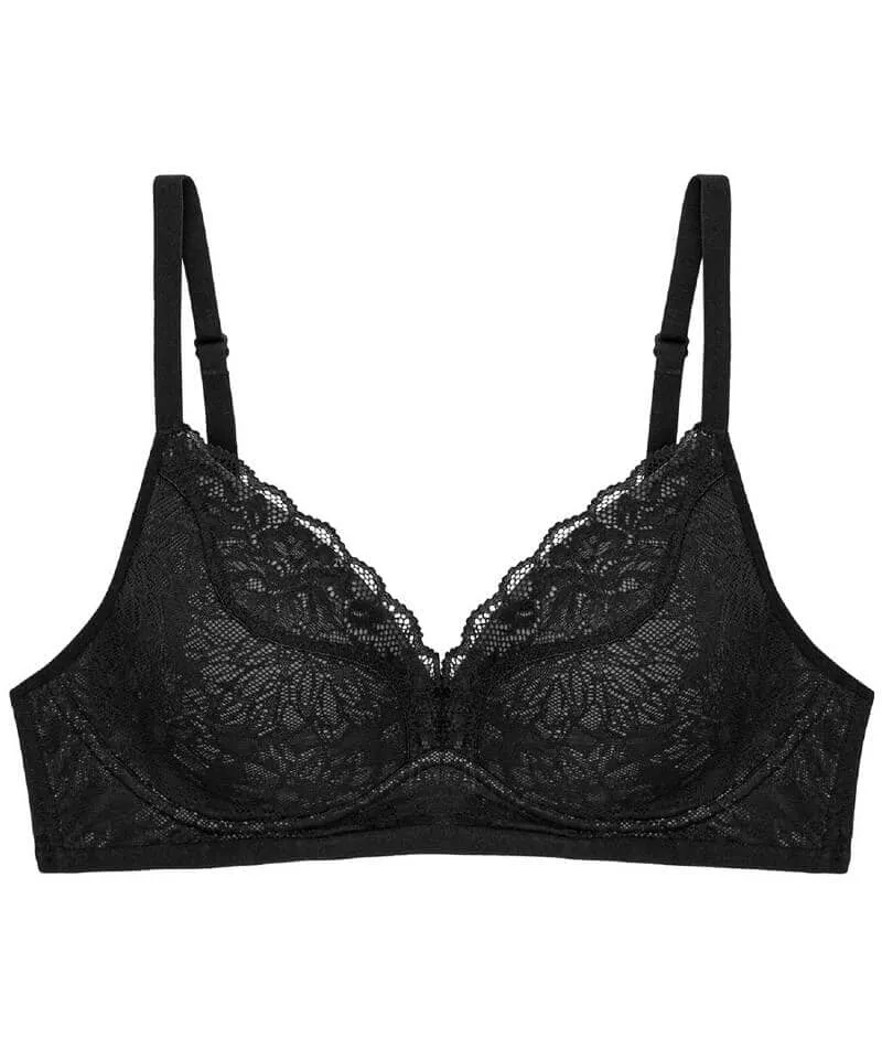 Triumph Fit Smart Plunge Padded Wire-free Bra - Black