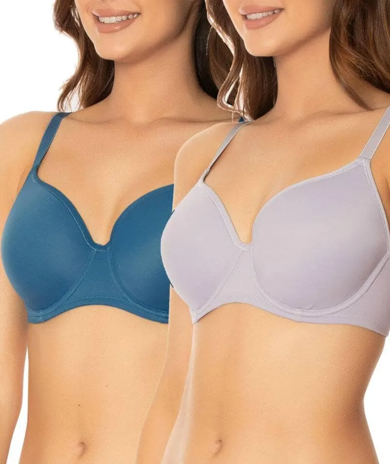 Triumph Gorgeous Luxury T-Shirt 2 Pack Bra - Turquoise/Grey