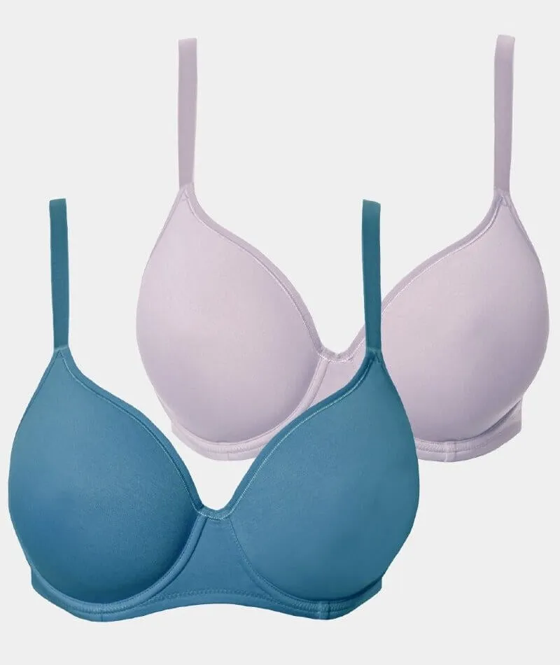 Triumph Gorgeous Luxury T-Shirt 2 Pack Bra - Turquoise/Grey